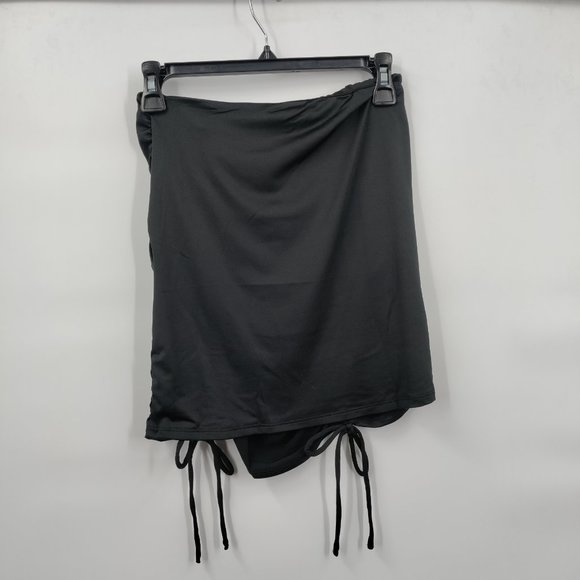 Forever 21 Ruched Drawstring Mini Skirt Black, Medium - Picture 3 of 7